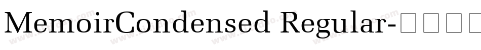 MemoirCondensed Regular字体转换